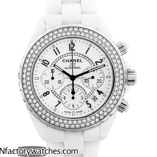 香奈兒Chanel J12 H1008 亞洲7750 25J 自動計時機芯 全陶瓷 韓國進口錶殼 白色錶盤-rhid-118177
