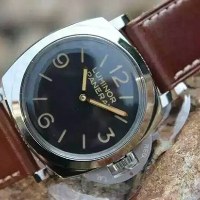 沛納海Pam372，沛納海專利磨砂精鋼 色錶盤配夜光阿拉伯數字及小時標示錶盤 100米防水-rhid-118208
