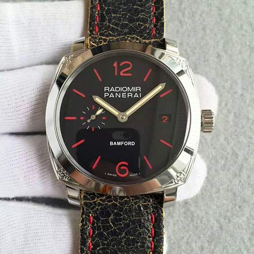 沛納海 Panerai Radiomir 1940系列腕錶 搭載定制版CAL.P9000機芯 藍寶石鏡面  精鋼雕花錶殼-rhid-110713
