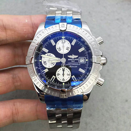 百年靈 Breitling 五珠全鋼航空計時腕錶 搭載7750機芯 藍寶石玻璃 N廠出品-rhid-110987