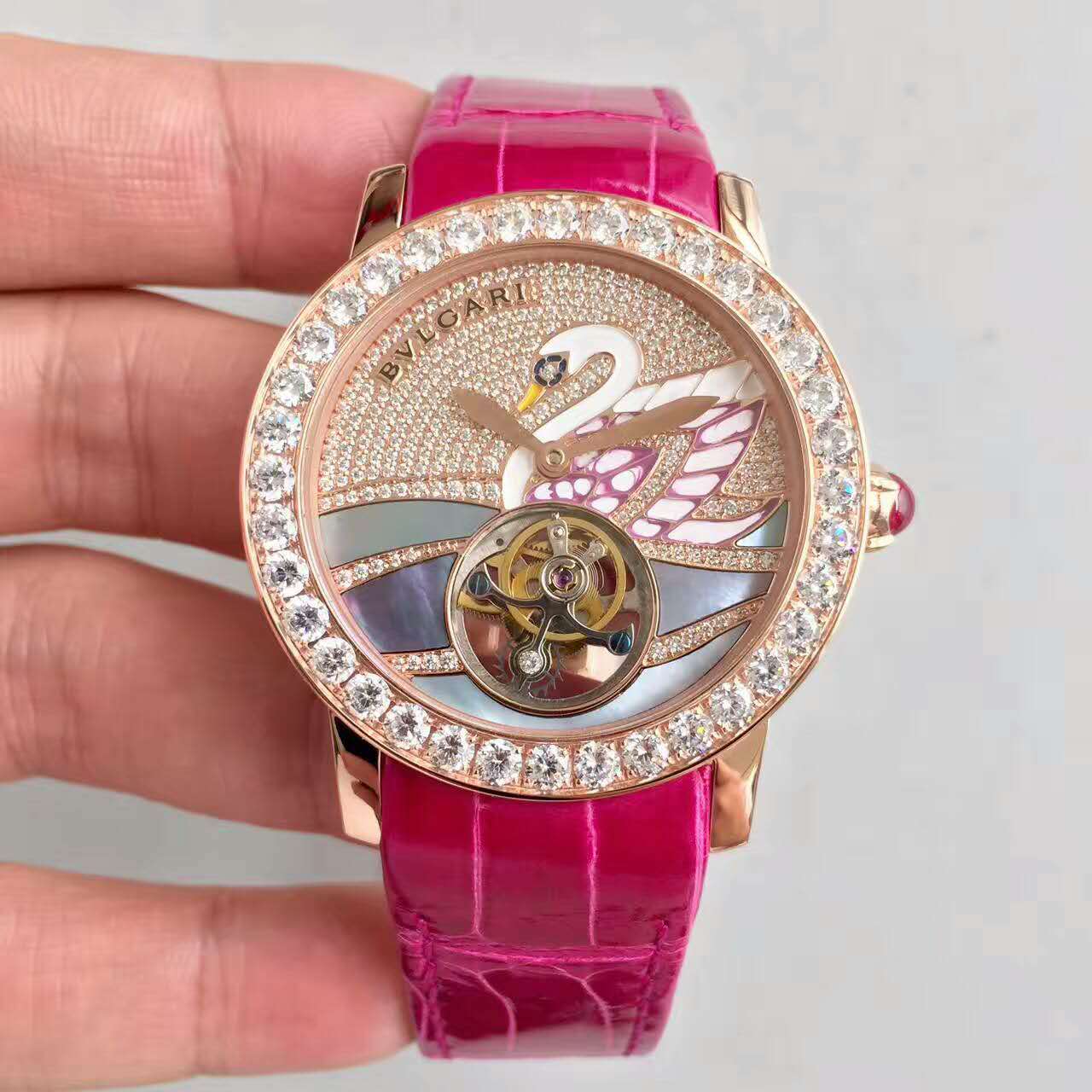 寶格麗 保加利新版 陀飛輪 女士腕錶-rhid-116328