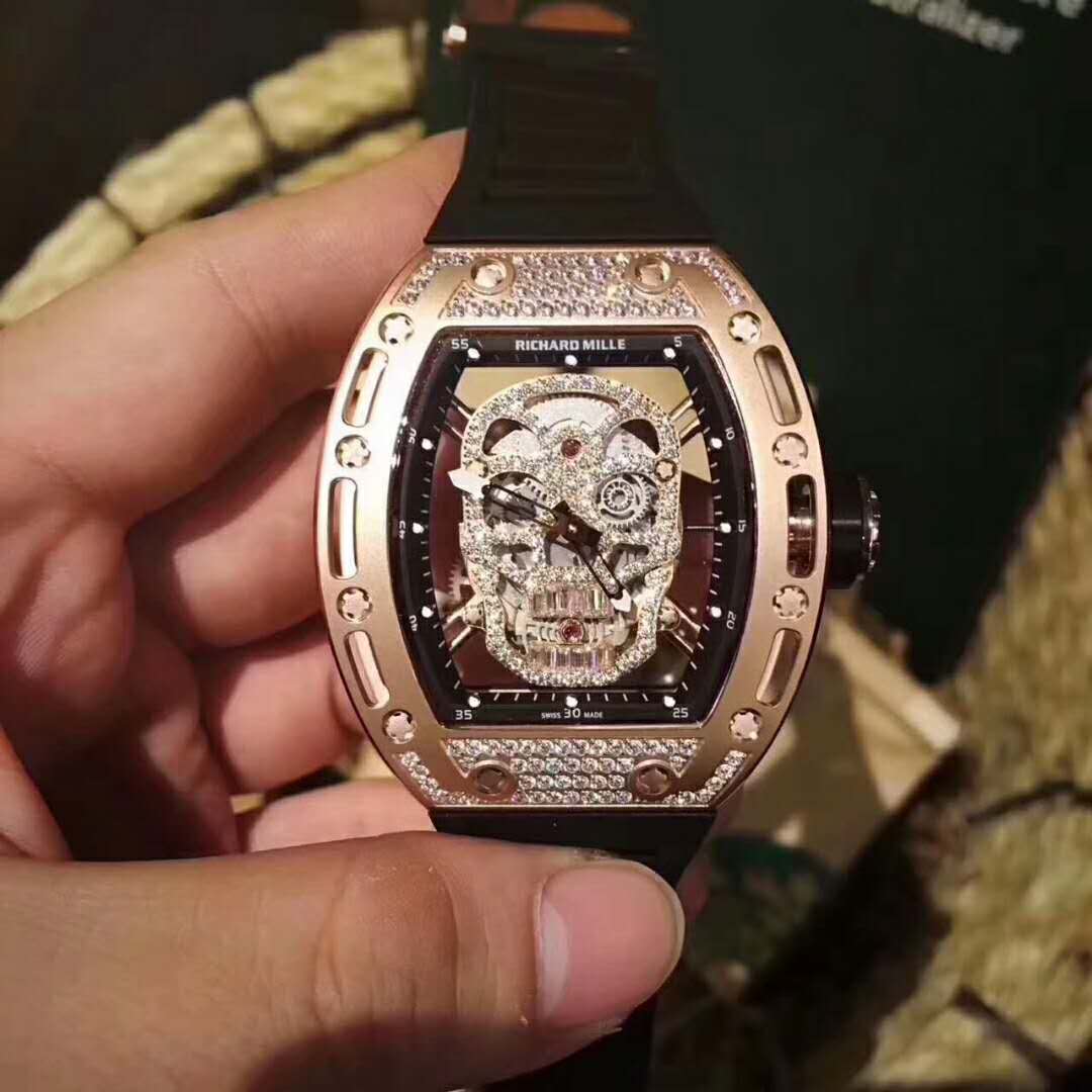 RICHARD MILLE 理查德米勒 RM52-01 镂空骷髅頭腕錶 酒桶造型殼身-rhid-118551