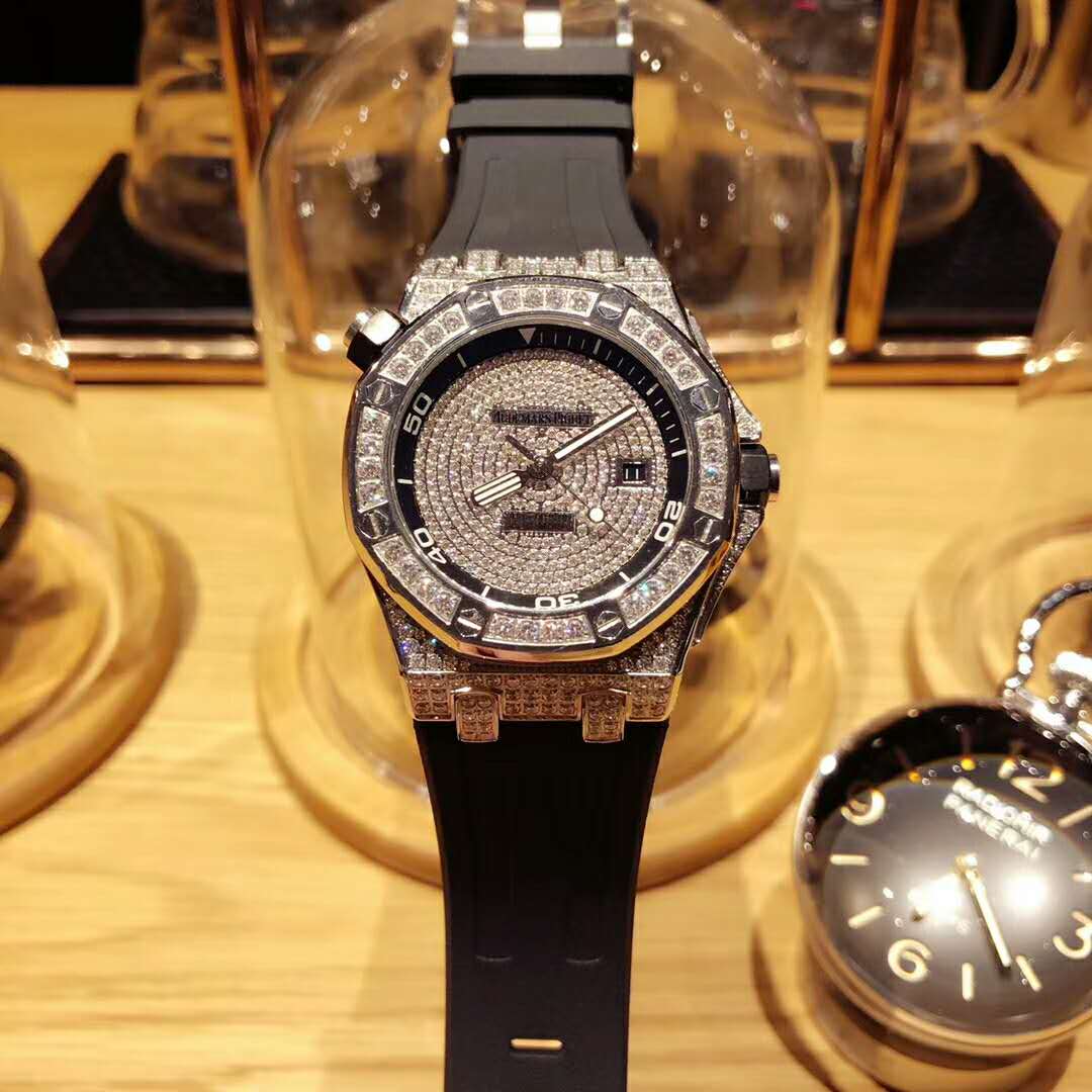愛彼 滿鑽皇家橡樹系列 土豪款腕錶-rhid-118616