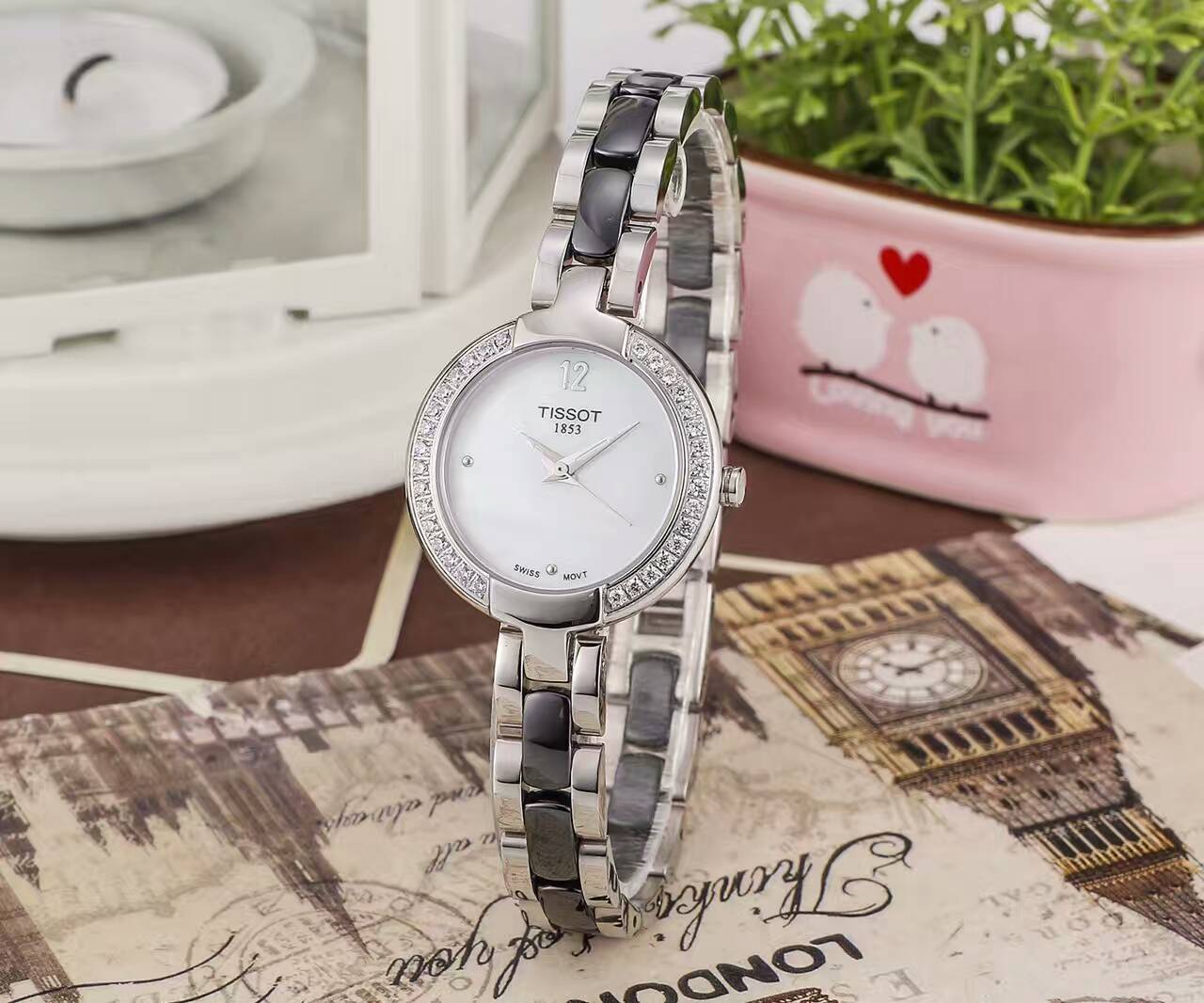 天梭 精品女性腕錶 精致陶瓷錶帶 進口石英機芯 藍寶水晶鏡面-rhid-116838