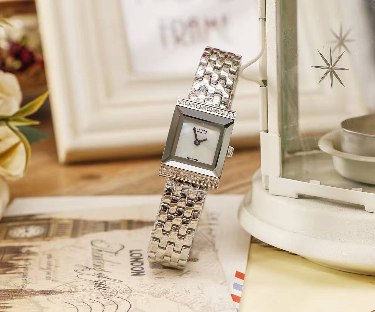 古馳 進口石英機芯 礦物質超強鏡面 精鋼錶帶 精品女士腕錶 生活防水-rhid-117000