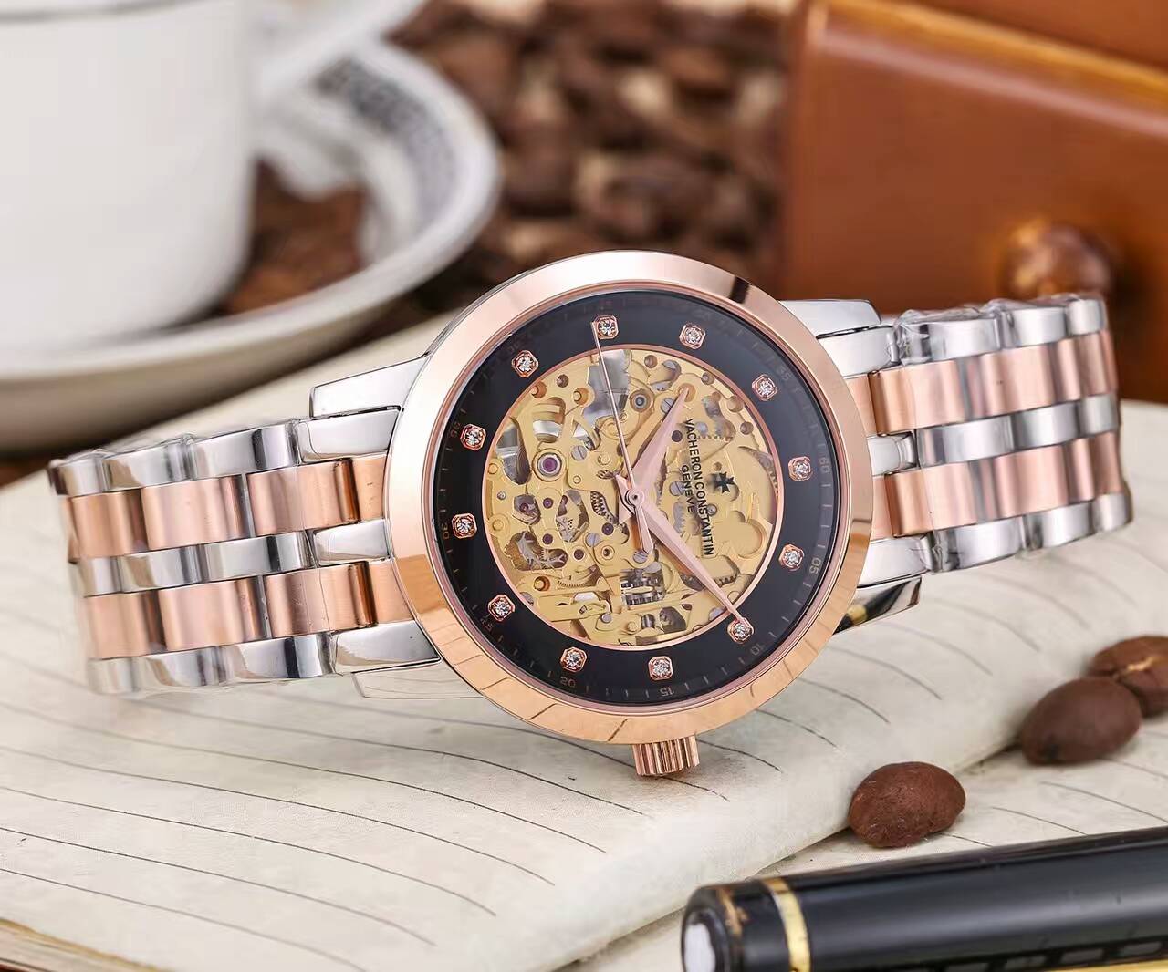 江詩丹頓 藍寶石水晶鏡面 頂級機械機芯 精鋼錶帶 尊貴不凡 風格經典 精品男士腕錶 -rhid-117044