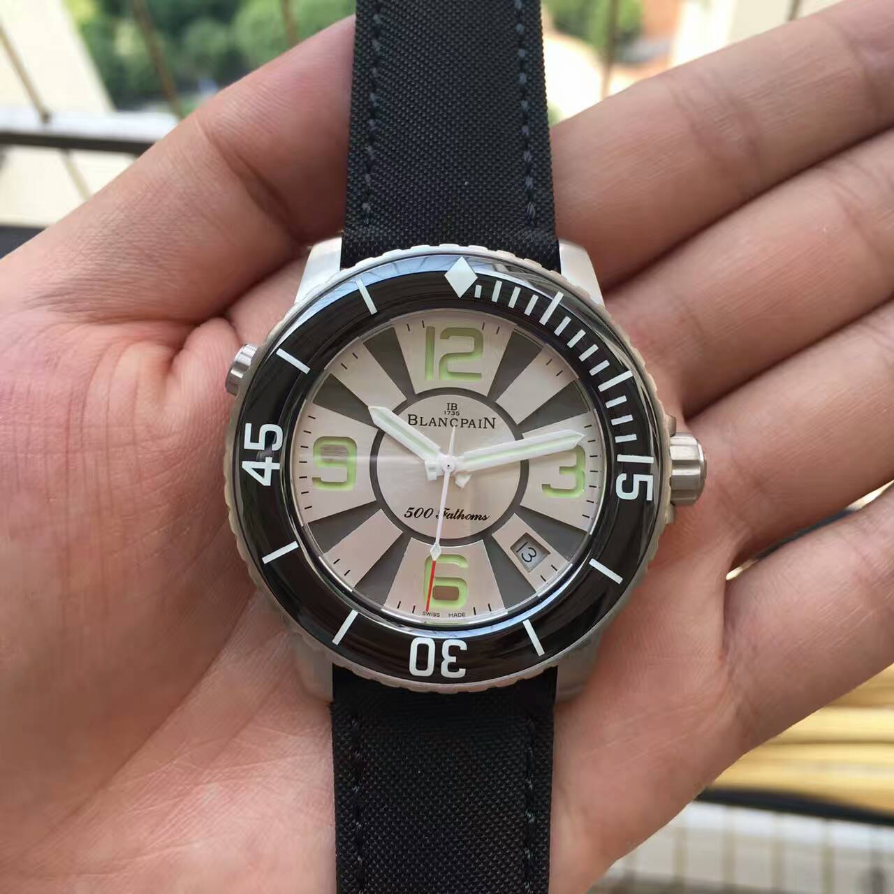 寶珀 五十噚系列 原裝機芯 直徑45mm 真牛皮錶帶 生活防水-rhid-117389