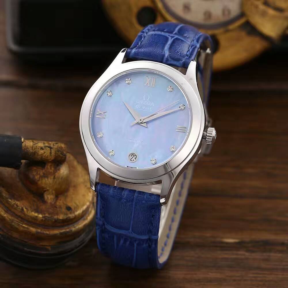 歐米茄 超霸系列女士腕錶 羅馬數字 獨特錶盤 藍寶石鏡面-rhid-117440