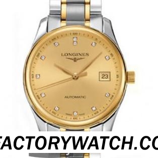 浪琴Longines Master Collection 名匠 L2.518.5.37.7 316F不鏽鋼 電鍍金 精鋼錶圈-rhid-117710